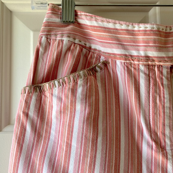 Talbots Petites Striped Cotton Capris - Picture 4 of 15